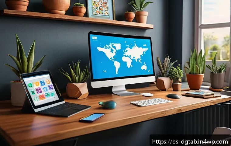 디지털 자산의 가치를 올리는 요소 - A vibrant digital artist’s workspace showing a diverse collection of NFTs and cryptocurrency icons o...